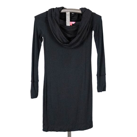 Lilly Pulitzer Dresses & Skirts - Lilly Pulitzer Black Belinda Dress XXS Cowl Neck Off the Shoulder LBD Game Day